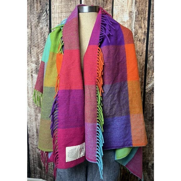 Avoca Silken Cashmere Blend Throw CIRCUS Herringbone Made in Ireland 40x56 - Picture 4 of 8